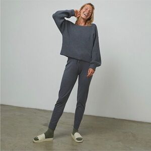 New Lunya Cozy cotton silk jogger restful grey heather Size Medium